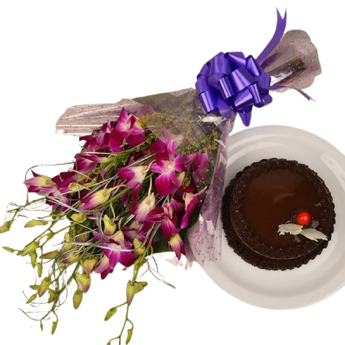 Fresh Orchid and Cake
